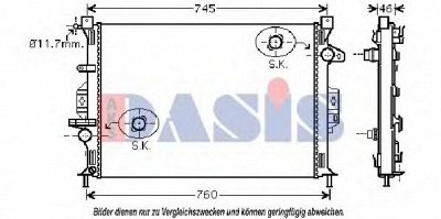 AKS DASIS 092027n -  Радиатор, охлаждение двигателя